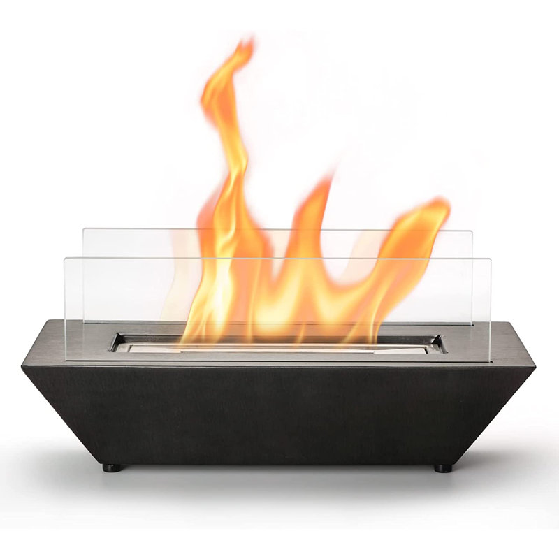 Ivy Bronx Laido 3.3'' H x 13.8'' W Stainless Steel BioEthanol Fuel